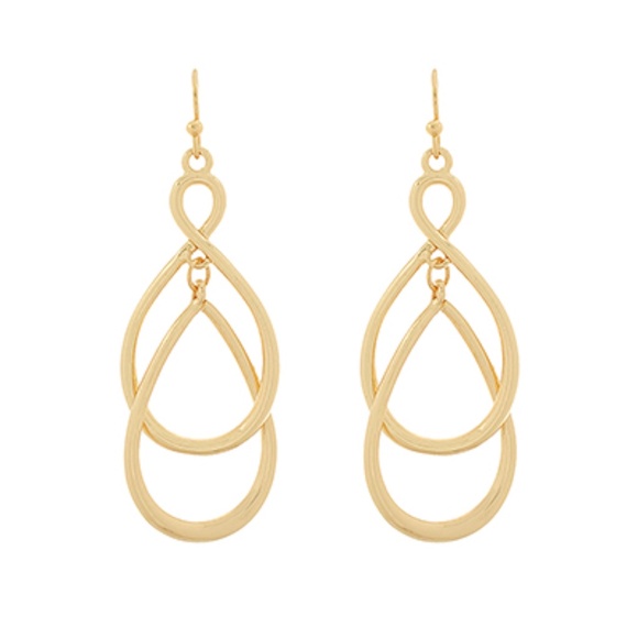 Double Layer Teardrop Earrings - Picture 1 of 2